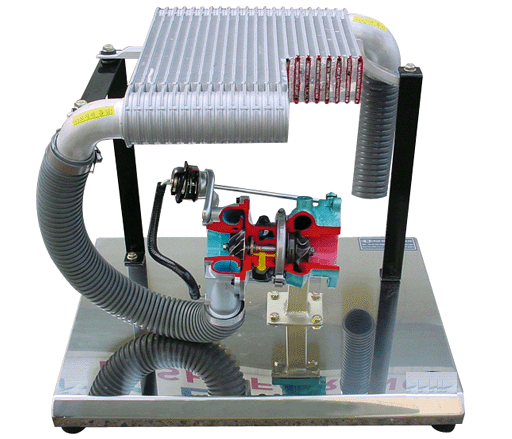 涡轮增压器与废气阀部件模型
